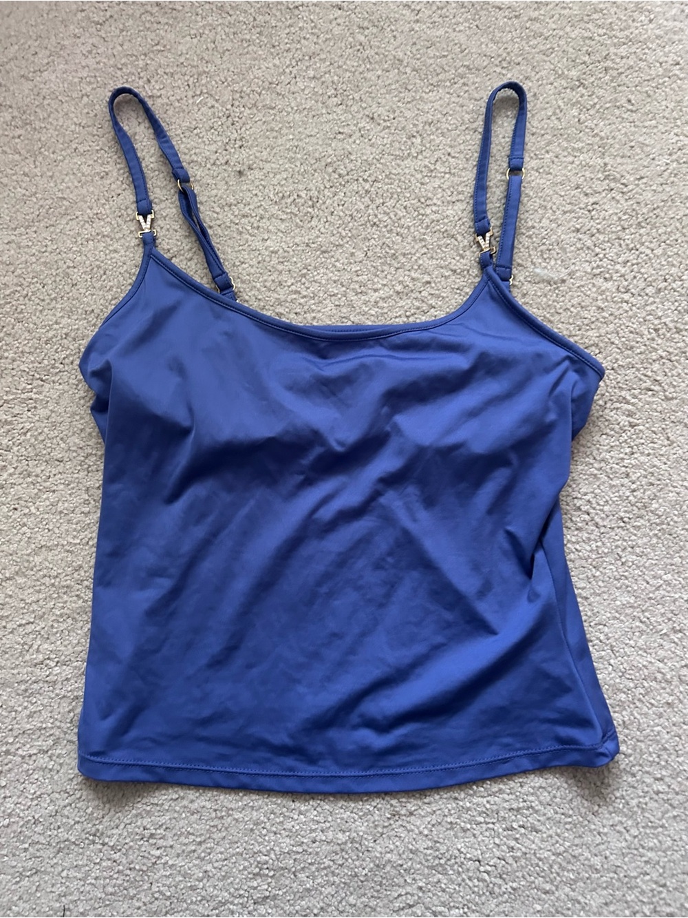 Vintage Y2K Victoria's Secret blue periwinkle cami swim top